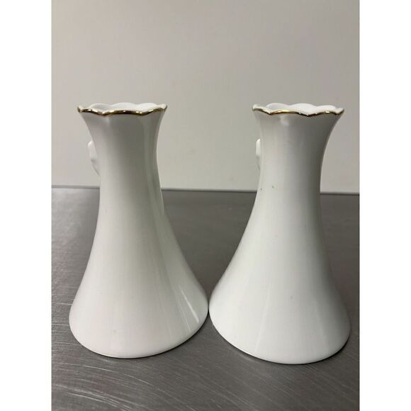 🌼5for$25🌼Vintage Christmas Japanese Fine Porcelain Candleholders Gold Trim - Picture 2 of 7